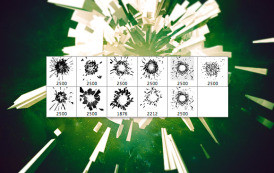 מברשות לפוטושופ של התנפצות חלקיקים