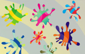 וקטורים להורדה –  השפרצות דיו צבעוניות