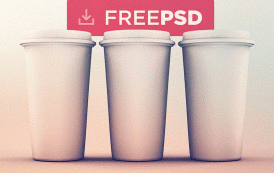 PSD להורדה – מוק-אפ של כוסות שתייה חמה