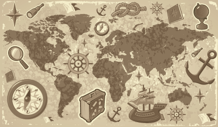גרפיקה להורדה: מפה מעוצבת של העולם