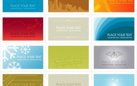 12 כרטיסי ביקור צבעוניים בוקטור להורדה