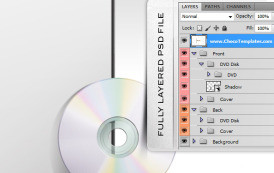 מוקאפ מעוצב בקובץ PSD של עטיפת דיסק ואלבום