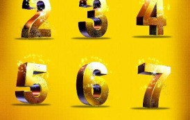 PSD להורדה של מספרים מעוצבים בפוטושופ להורדה