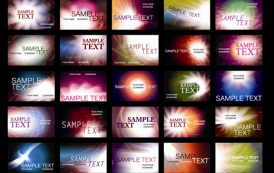 אוסף כרטיסי ביקור צבעוניים בוקטור להורדה