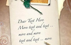 psd מדהים של מכתב מעוצב בסגנון וינטאג' להורדה