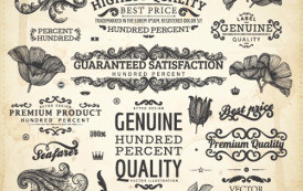 גרפיקה וקטורית להורדה – לוגו ולייבלים בסגנון וינטאג'