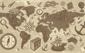 גרפיקה וקטורית להורדה: מפה מעוצבת של העולם