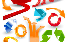 גרפיקה וקטורית להורדה – חיצים צבעוניים