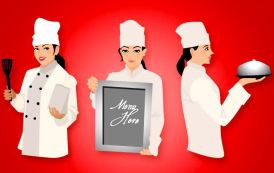 גרפיקה וקטורית להורדה – אילוסטרציה של שף